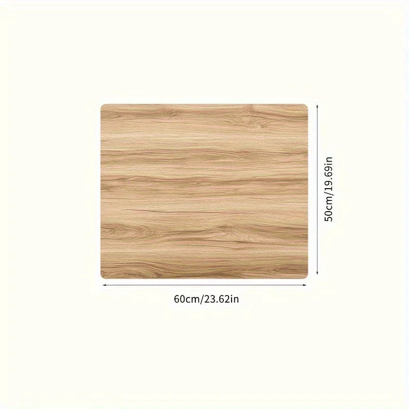 Wood Grain Washing Machine Cover Mat