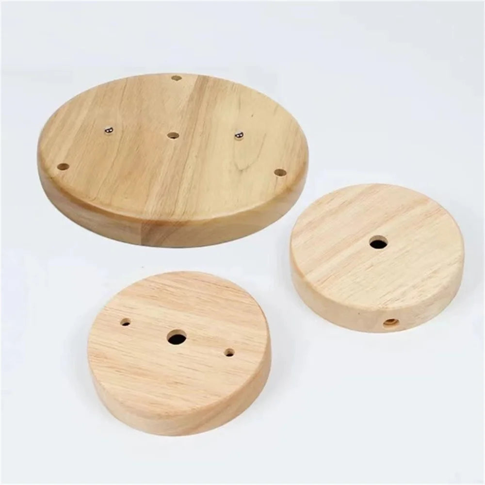Wooden Ceiling Rose Lamp Base