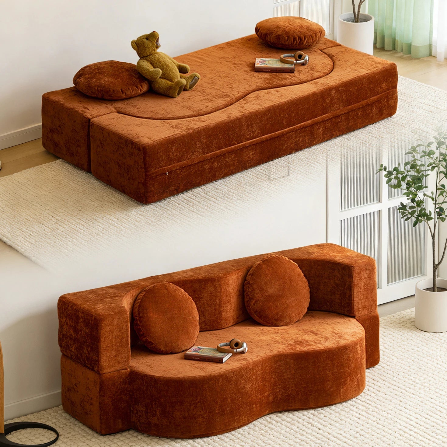 Vacuum Compression Retro Sofa Bed