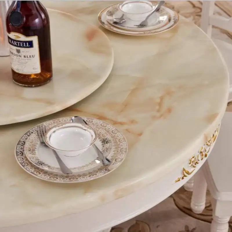 Gold Round Dining Table Set