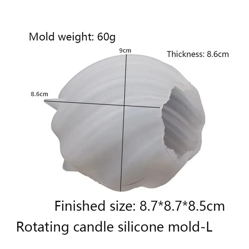 3D Geometric Wave Candle Mould