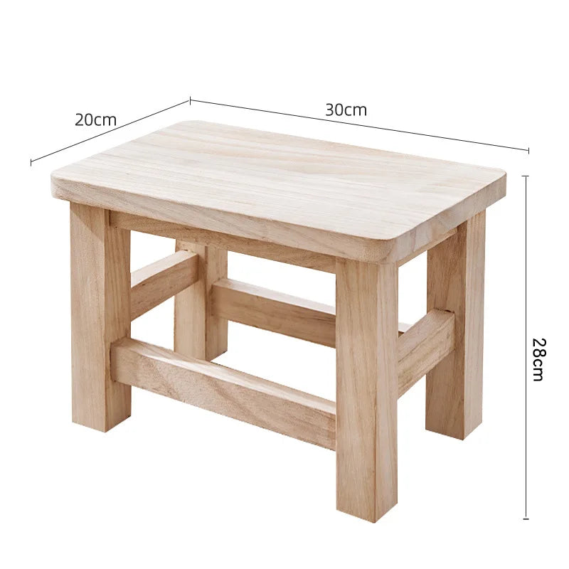 Paulownia Wood Shoe Stool