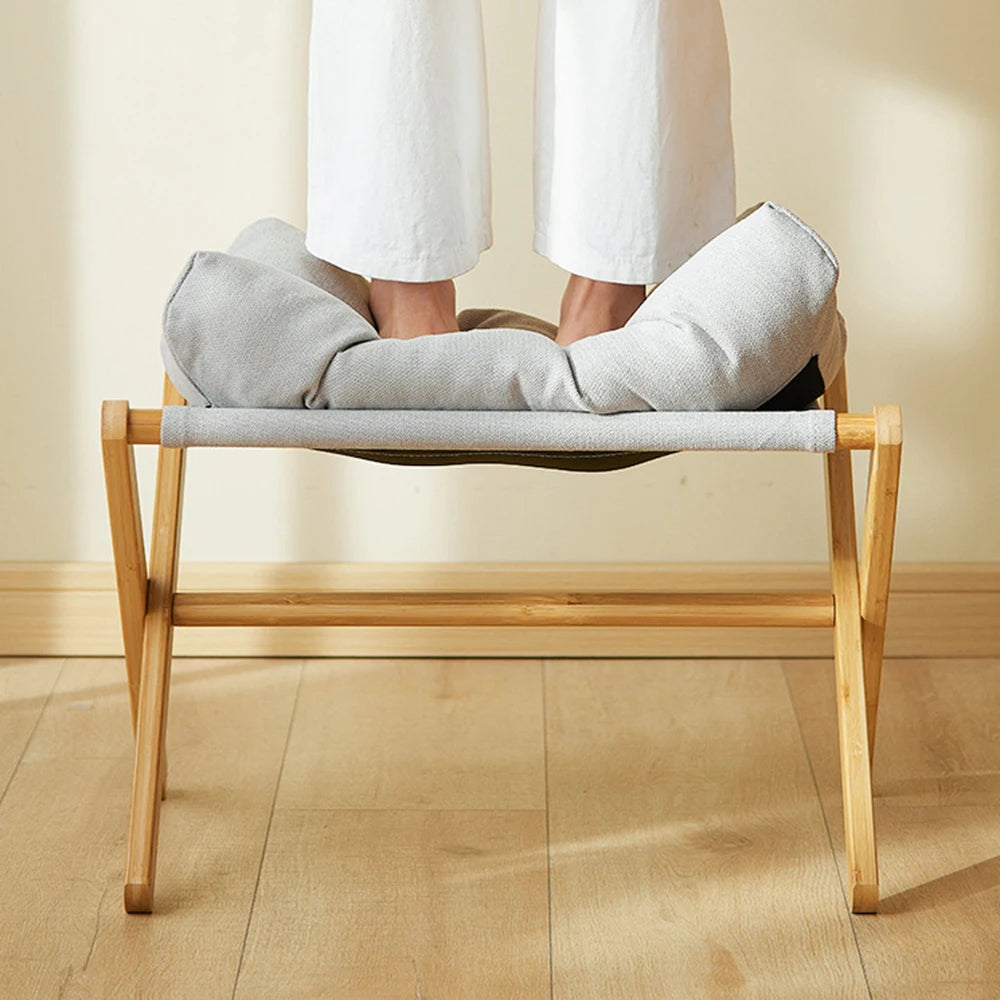 Bamboo Foldable Shoe Stool