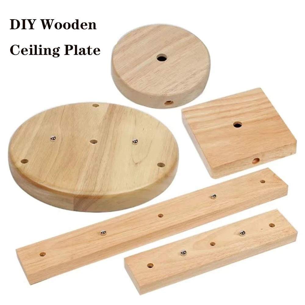 Wooden Ceiling Rose Lamp Base