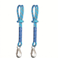 2 pcs Durable Nylon Hanging Ropes with Metal Hooks - UV, Weather, and Abrasion Resistant - Suitable for Outdoor Hammocks