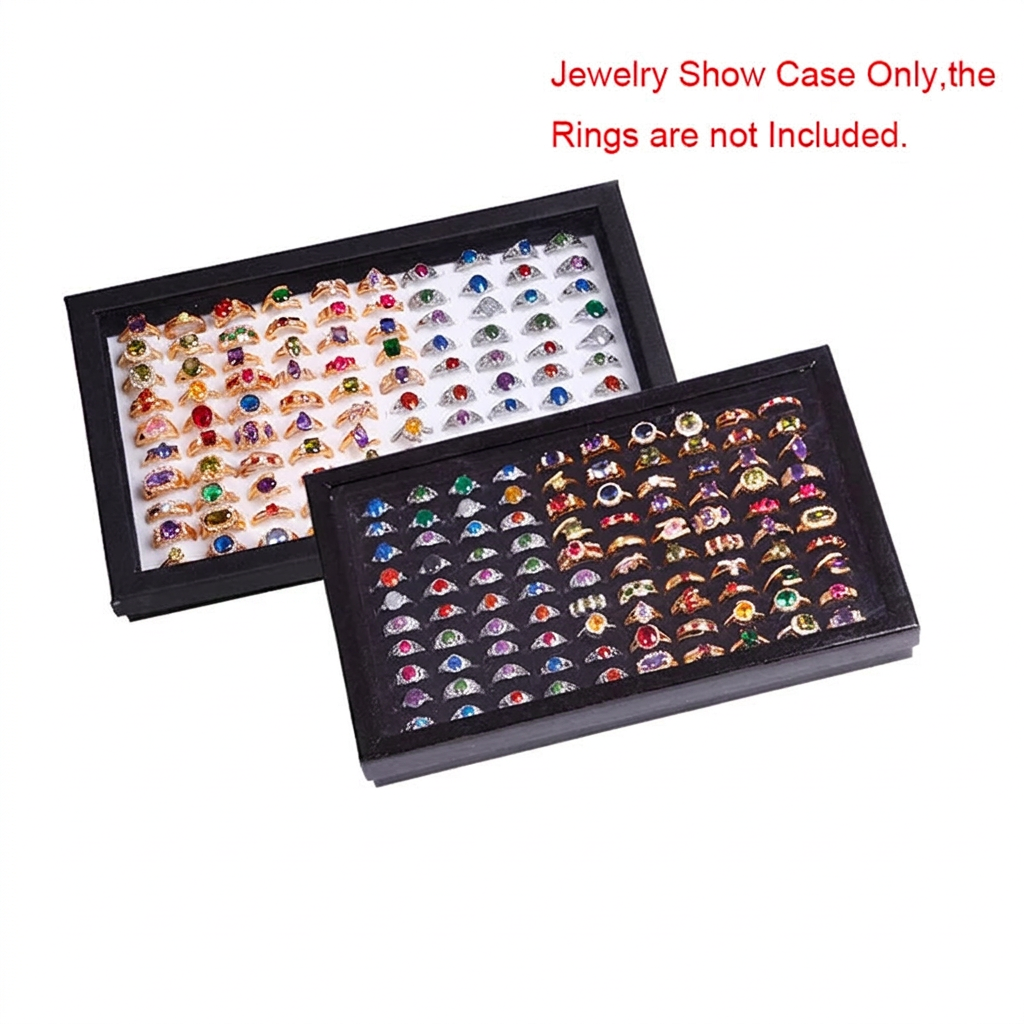100-Slot Ring Display Case