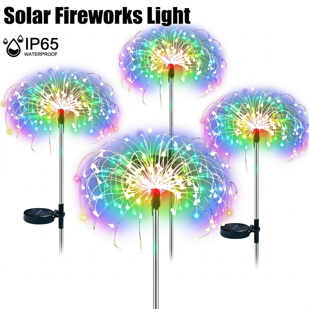 Solar Firework Lights With Remote