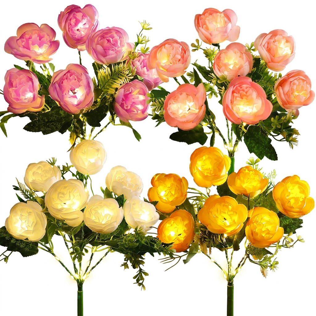7-Head Camellia Solar Light