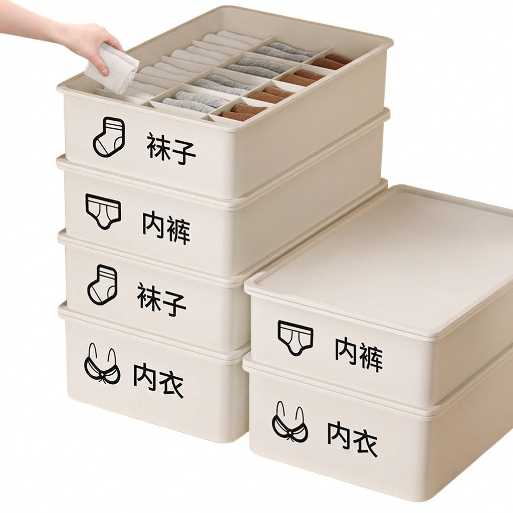 Compartment Underwear Storage Box
