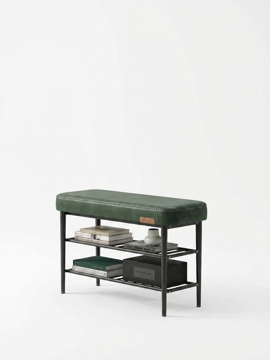 VASAGLE EKHO Leather Shoe Bench
