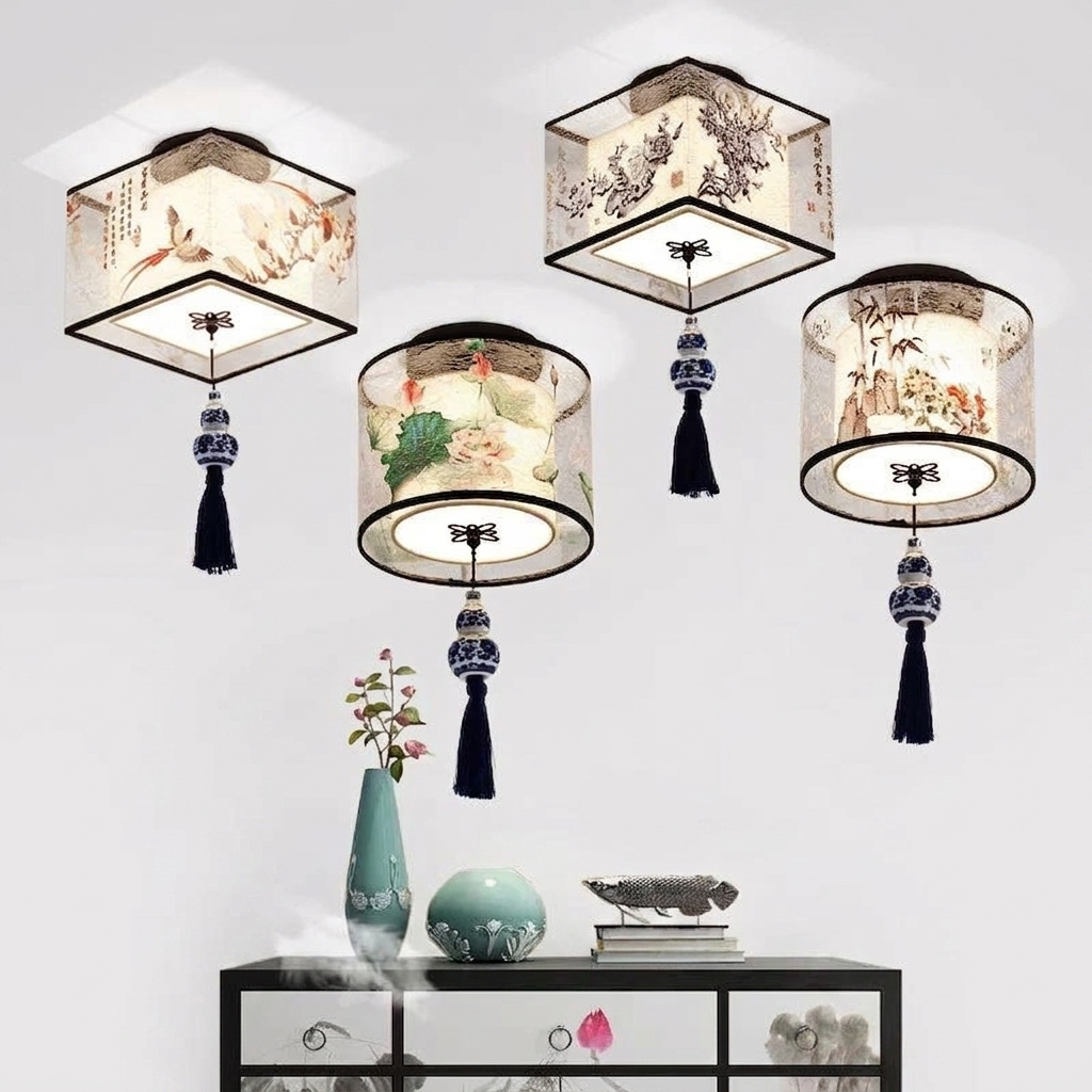 Chinese Lotus Pendant Ceiling Light