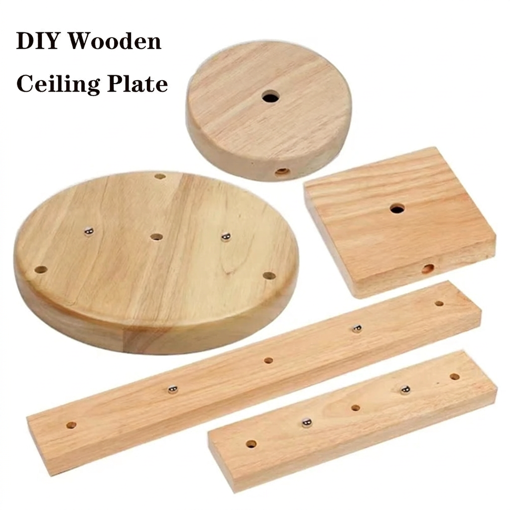 Wooden Ceiling Rose Lamp Base