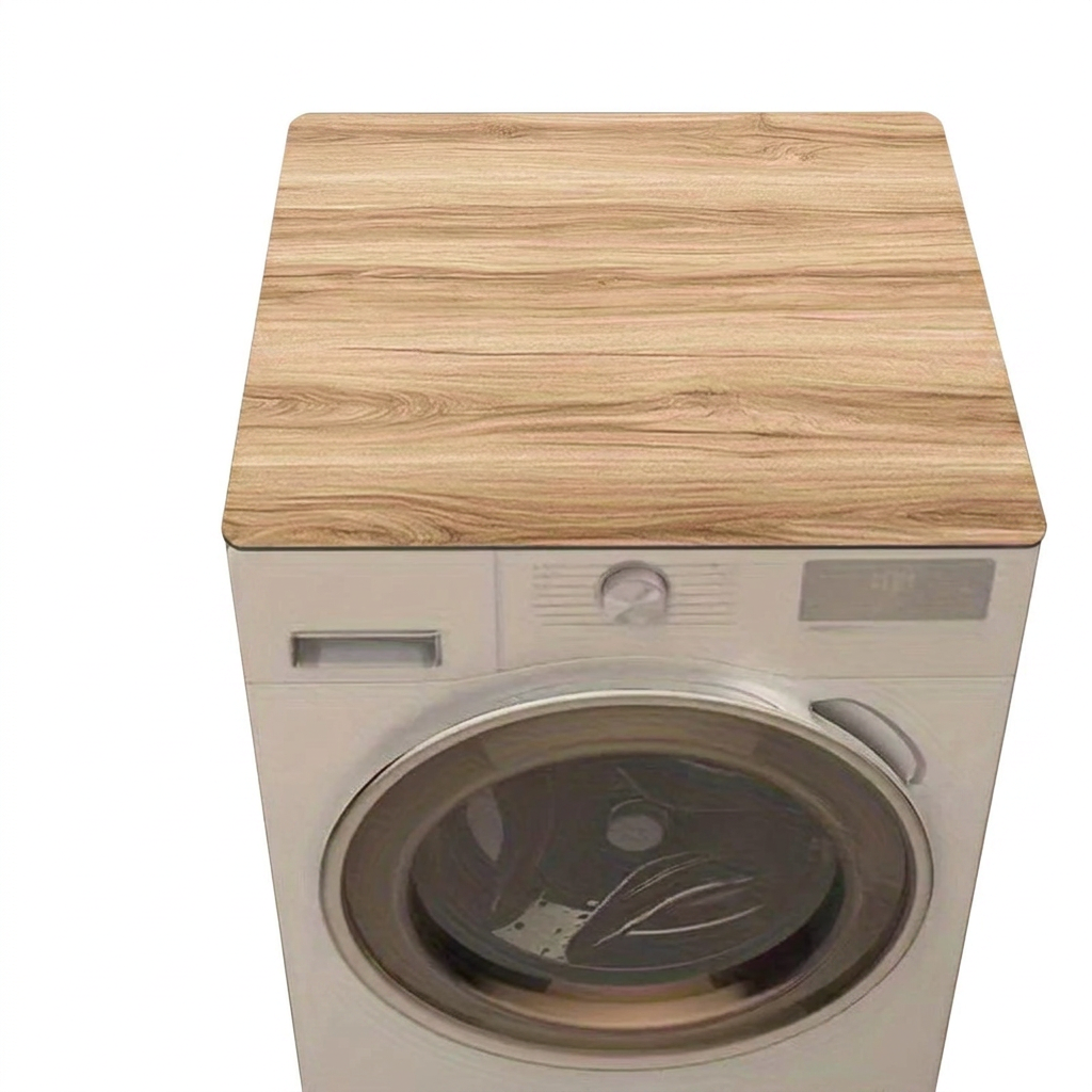 Wood Grain Washing Machine Cover Mat