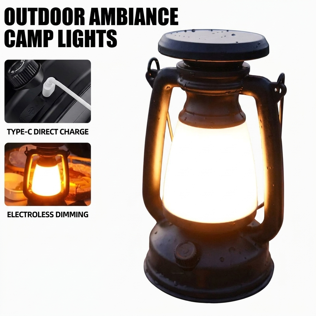 Retro Rechargeable LED Lantern Lamp