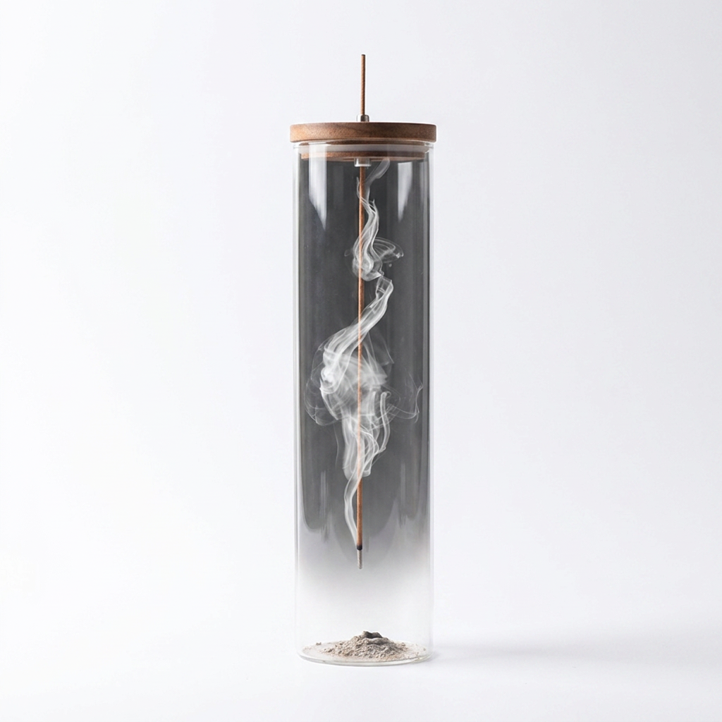 Glass Backflow Incense Burner with Ash Catcher