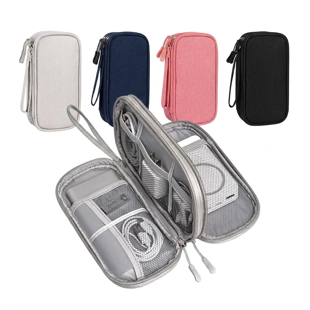 Multi-Layer Cable & Charger Storage Bag