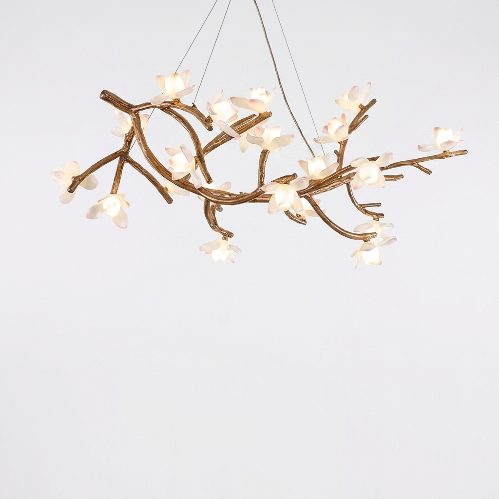 Lotus Branch Pendant Light - Wabi-Sabi