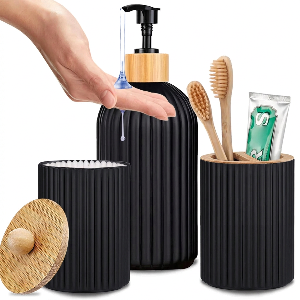 Bathroom Countertop Storage & Soap Set