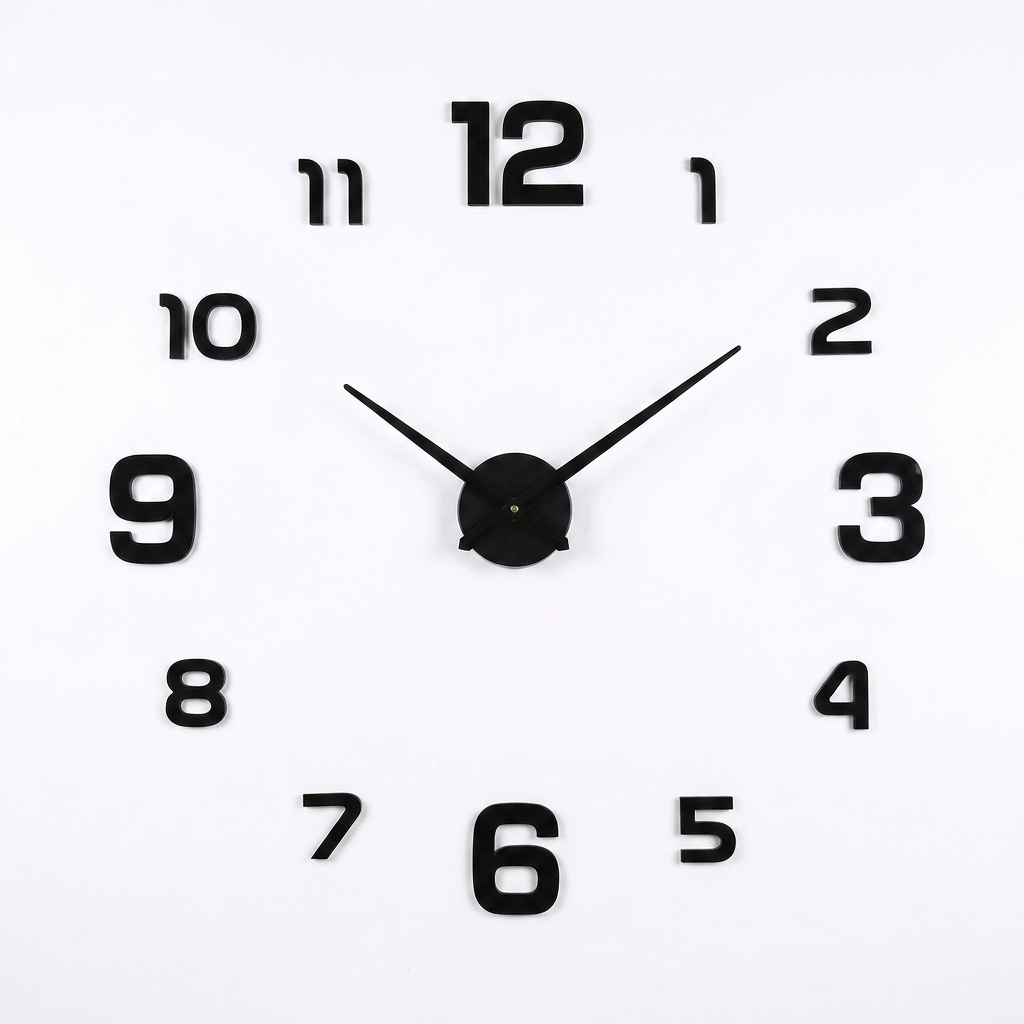 Frameless DIY Silent Wall Clock
