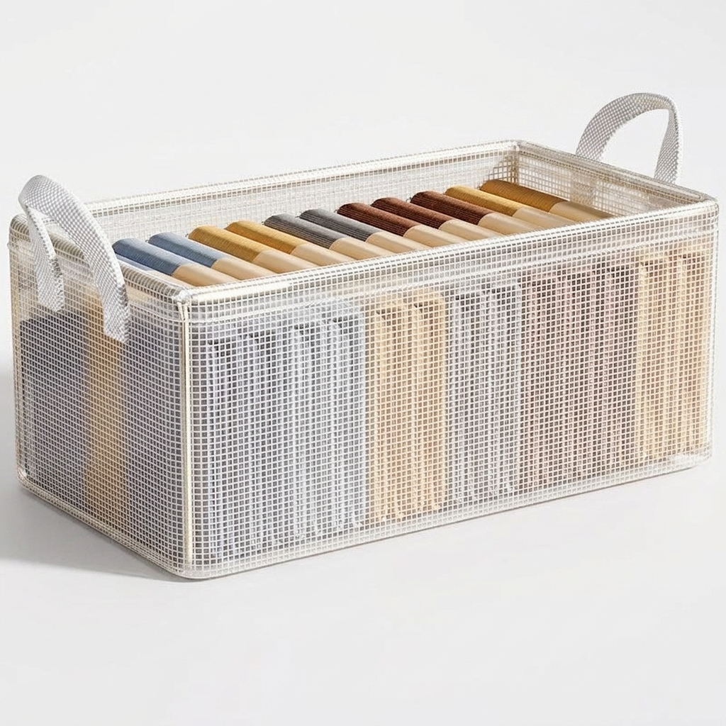 Transparent Folding Clothes Storage Box