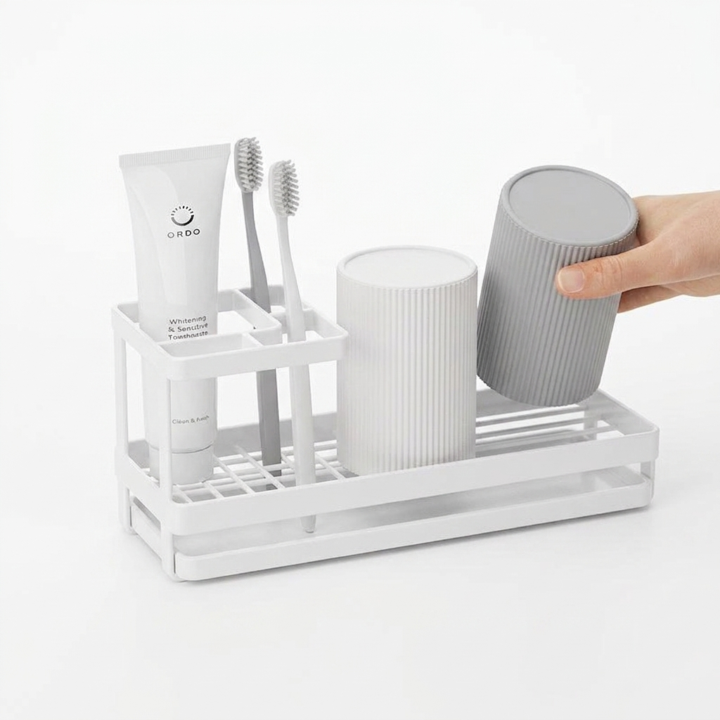Bathroom Toothbrush & Gargle Cup Rack