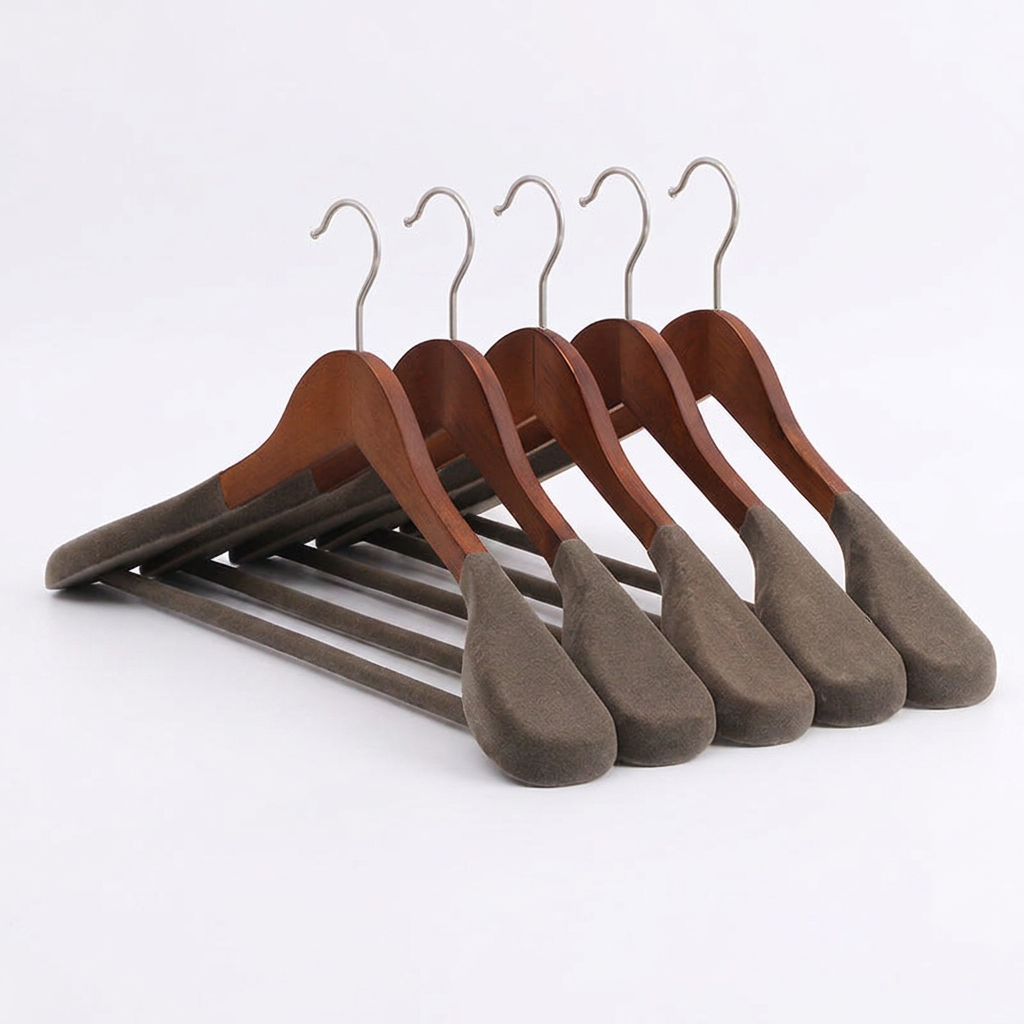 Solid Wood Wide-Shoulder Suit Hanger
