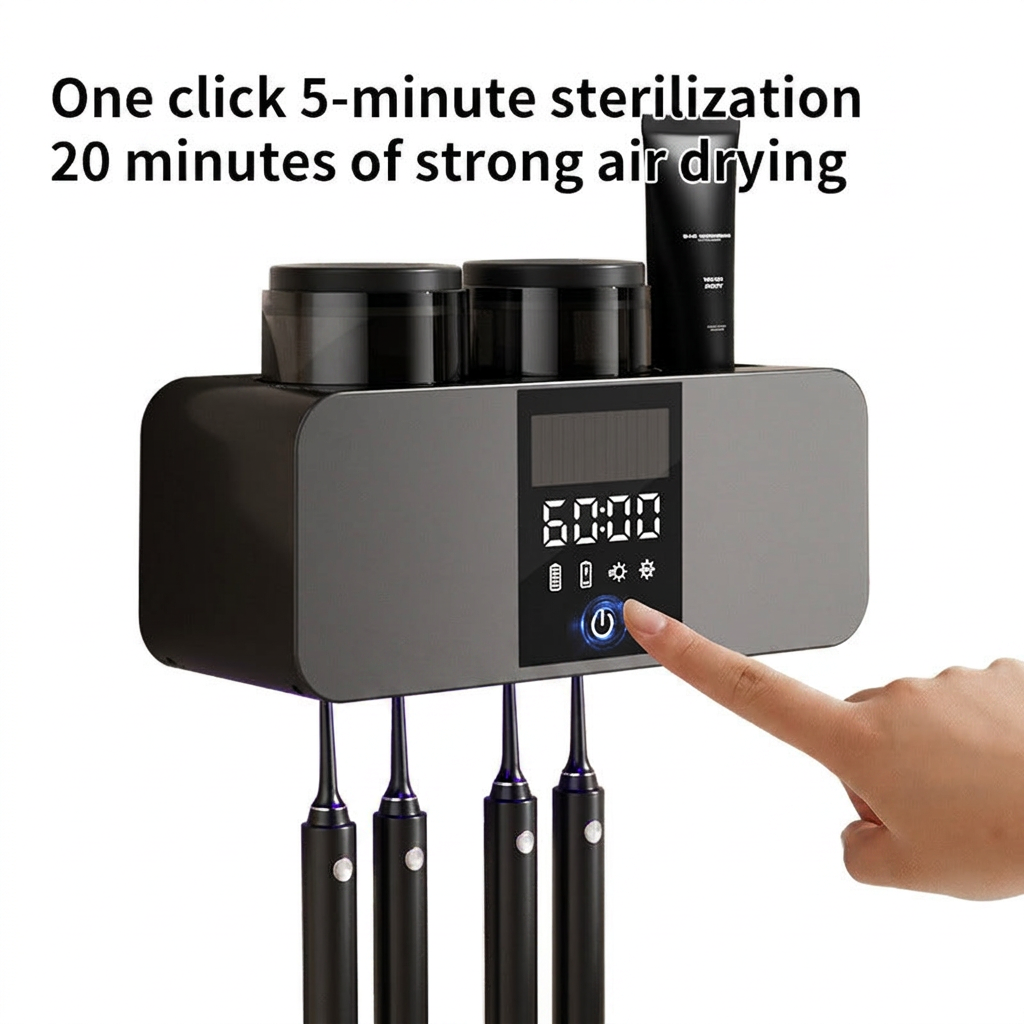 UV Toothbrush Sterilizer with Cup Holder