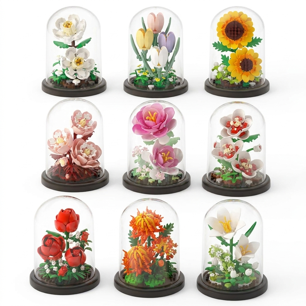 Eternal Flower Bouquet Building Block Set