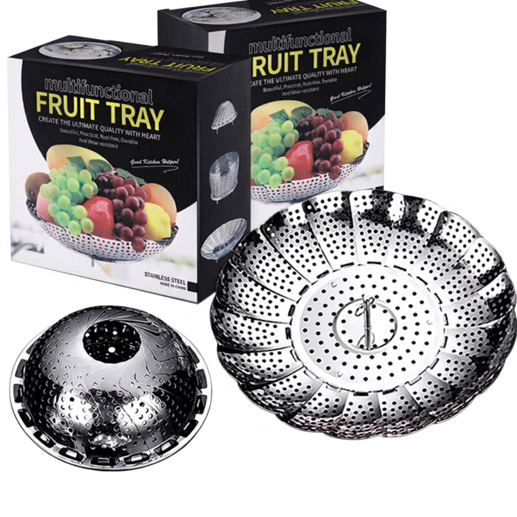 Retractable Stainless Steel Steamer Basket